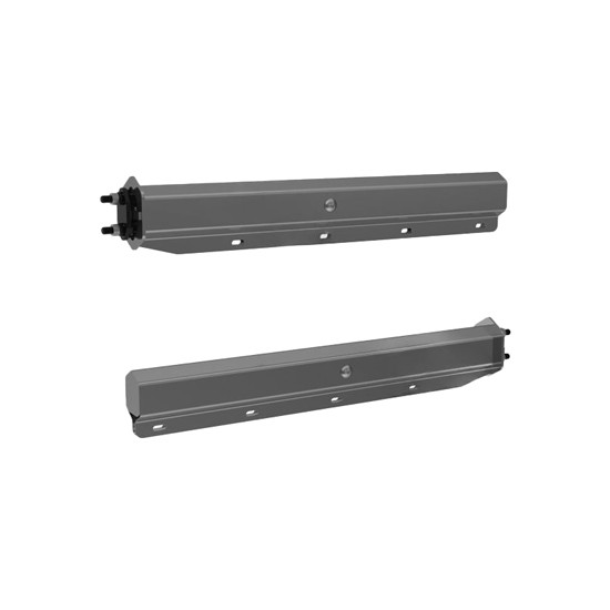 Chrome Straight Mud Flap Hanger Kit - 30 Inch, 2 Inch Mounting Bolts
