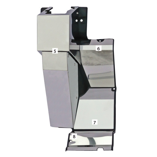 Stainless Steel Steering Column Cover For Peterbilt 330, 335, 377, 378, 379 & 386