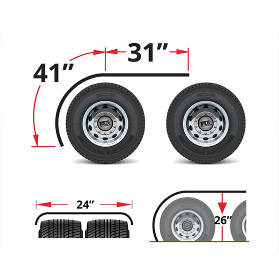 Stainless Steel Half Fenders With Rolled Edge 72 Inch