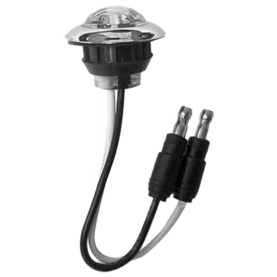 3/4 Inch Mini Button Clearance  Marker Light 2 Wire - Amber LED / Amber Lens