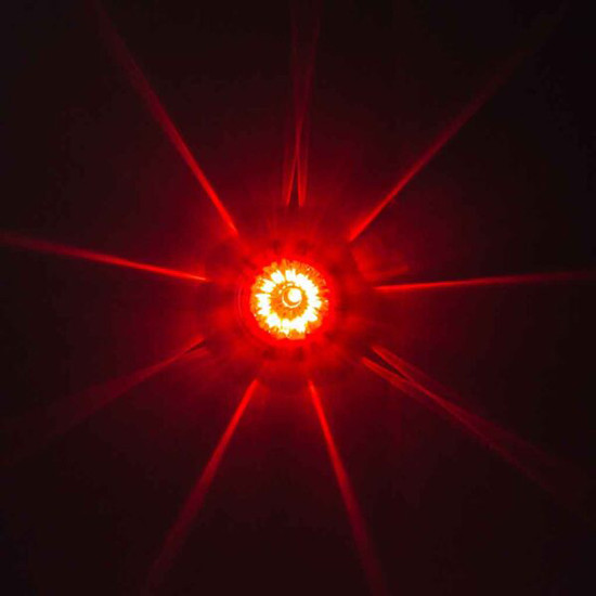 Star Burst Series Watermelon Stop, Turn & Tail Auxiliary Light -  Red To Purple LED / Clear Lens