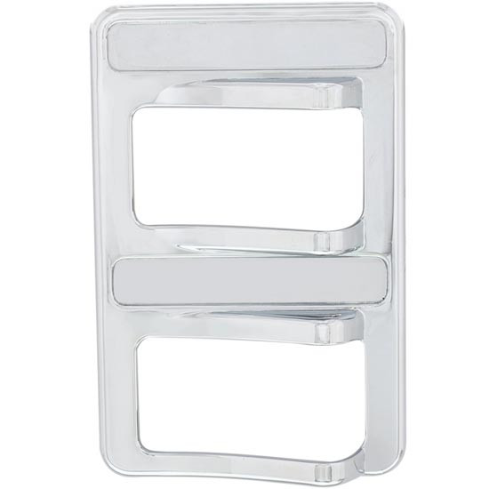 Chrome Plastic 2 Rocker Switch Cover With 5 Insert Options For Peterbilt 567, 579, 587 2012-Newer