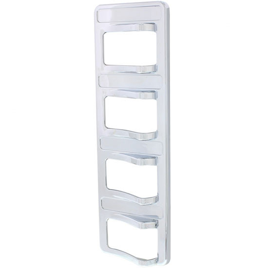 Chrome Plastic 4 Rocker Switch Cover With 5 Insert Options For Peterbilt 567, 579, 587 2012-Newer