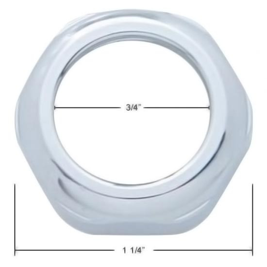 Chrome Key Switch Face Nut For Peterbilt