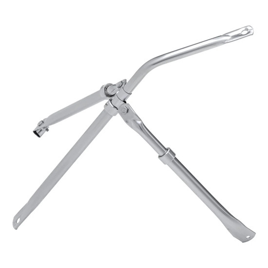 Cabover Safety Mirror Bracket 3-Piece Polished Stainless