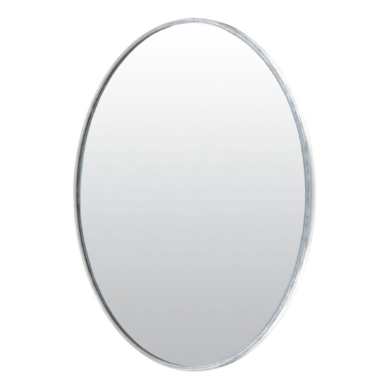 5 Inch Round Flat Glass Mirror, Center Mount Aluminum