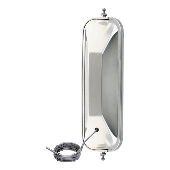 West Coast Mirror Head - Heated 7 X 16 Inch Stainless W/ GM Plug Harness For GMC