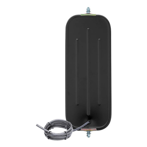 Flat Rib Back West Coast Mirror Head Black Heated Flat Rib Back West Coast Mirror Head Black Heated