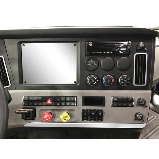 Chrome Plastic Center Dash Lower Panel Edge Trim For Freightliner Cascadia 2018 - 2023