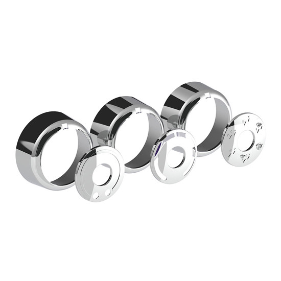 Chrome AC Control Dial Covers 6 Piece For Freightliner Cascadia 2018 - 2023