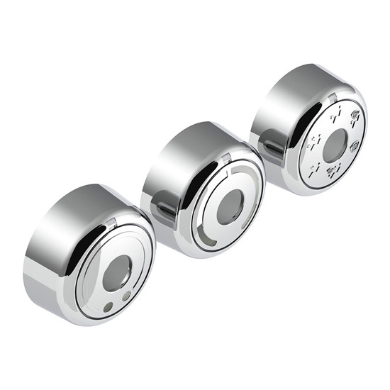 Chrome AC Control Dial Covers 6 Piece For Freightliner Cascadia 2018 - 2023