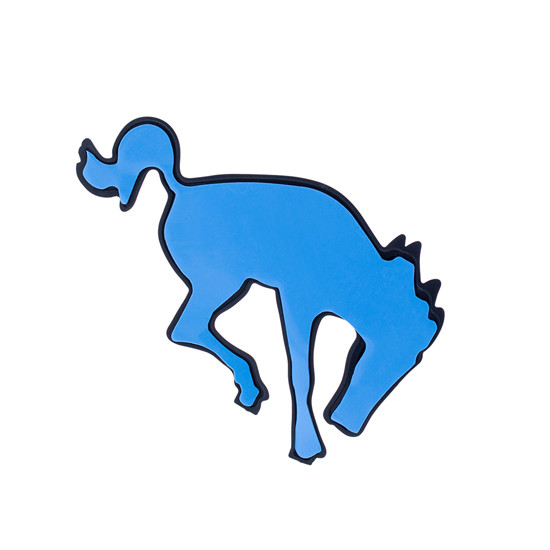 Matte Black Plastic Bucking Horse Emblem