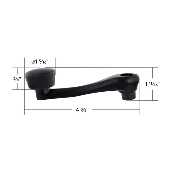 Black Window Crank 3/8 Square Adapter - Plain