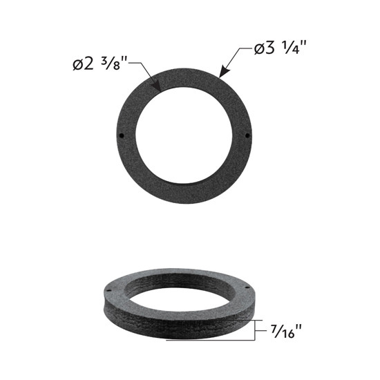 9 MM Thick Black Foam Gasket - 100 Pack