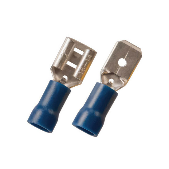 16-14 AWG .250 Tab Vinyl Female Disconnect Terminals - 100 Pack