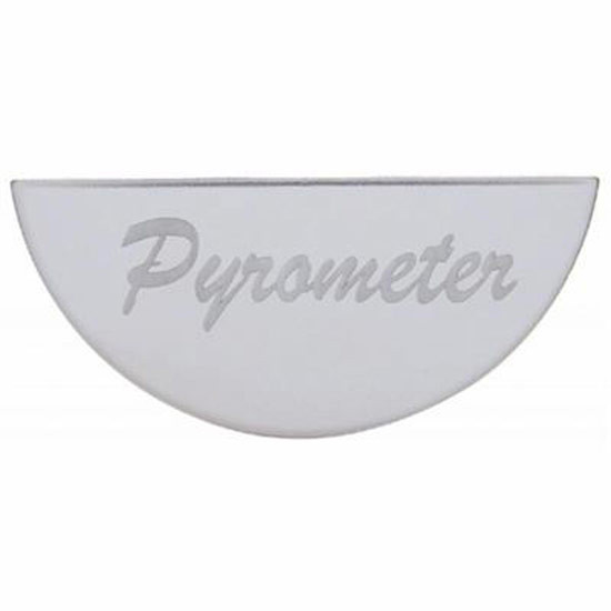 Stainless Steel Pyrometer Gauge Plate W/ Etched Pyrometer Script For Peterbilt