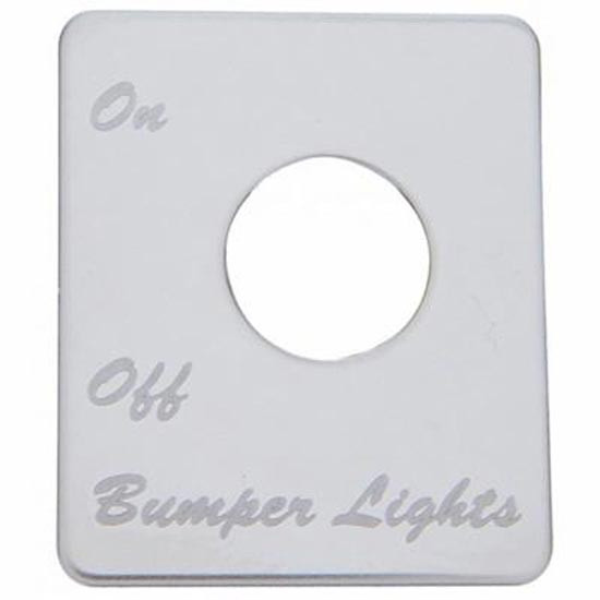 Stainless Steel Cruise Control Switch Plate- On Off For Peterbilt 378, 379
