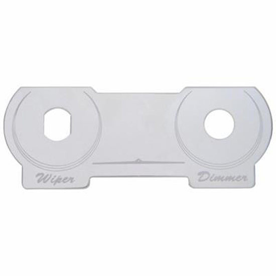 Stainless Steel Dimmer And Wiper Switch Plate For Peterbilt 378, 379