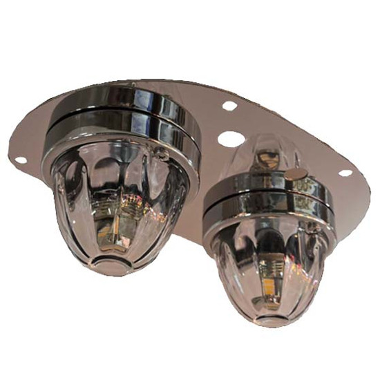 Above Dash Dome Light Bracket With 2 Watermelon Holes For Peterbilt 387, 587
