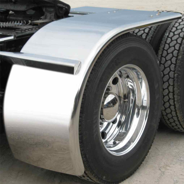 80 Inch Stainless Steel Rolling Low Long Half Fenders With Rolled Edge, 14 Gauge