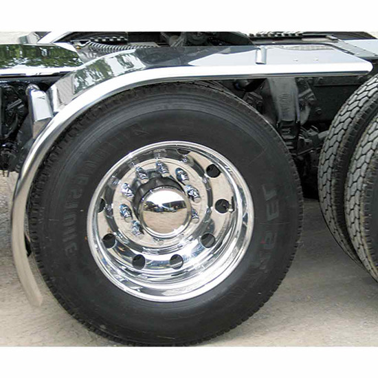 80 Inch Stainless Steel Rolling Low Long Half Fenders With Rolled Edge, 14 Gauge