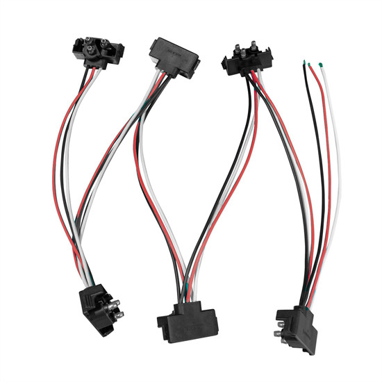 3-Prong Right Angle Bllet Plug Harness Roll With 6 Plugs & 7.5 Inch Leads