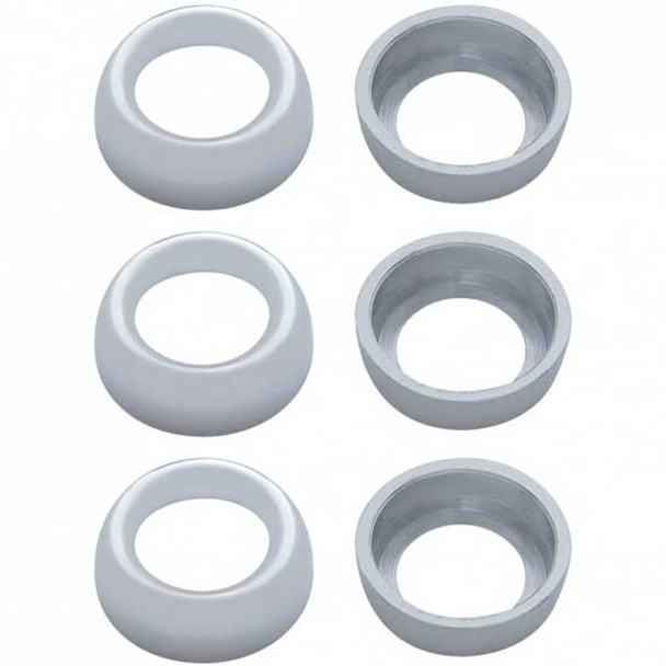 Chrome Toggle Switch Nut Cover For Peterbilt (Pack Of 6)