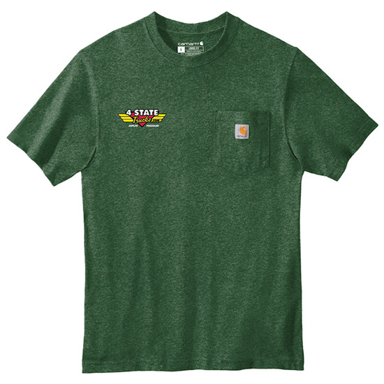 4 State Logo Carhartt Mens North Woods Heather Pocket T-Shirt