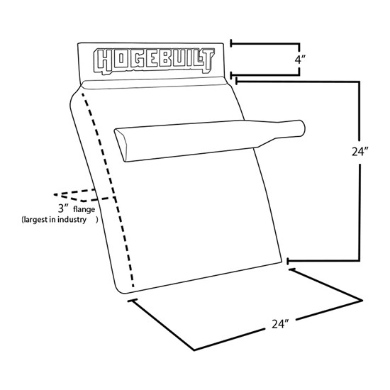 24 Inch 304 SS Triangle Arm Quarter Fenders By Hogebuilt