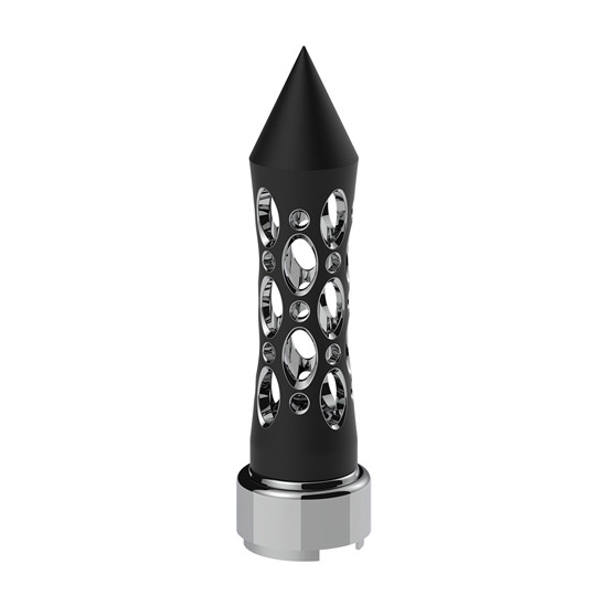 M30X3.5 Daytona Style Spike Gearshift Knob With Chrome 9/10 Speed Adapter