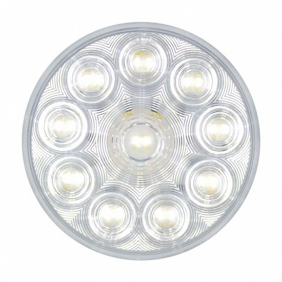 4 Inch Round Backup Light Competition White LED / Clear Lens