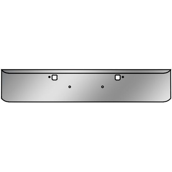 BESTfit 20 Inch SS Texas Hand Formed End Bumper  11 Gauge W/ Mounting & Tow Holes For Peterbilt 365, 367, 388, 389, 367