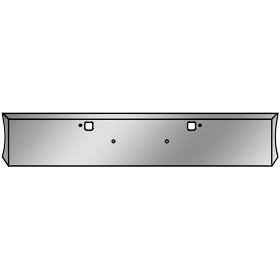 BESTfit Chrome 22 Inch Raptor X8 Bumper, 10 Gauge W/ Squared Ends & Tow Holes For Peterbilt SFA 365, 367, 388, 389, 567