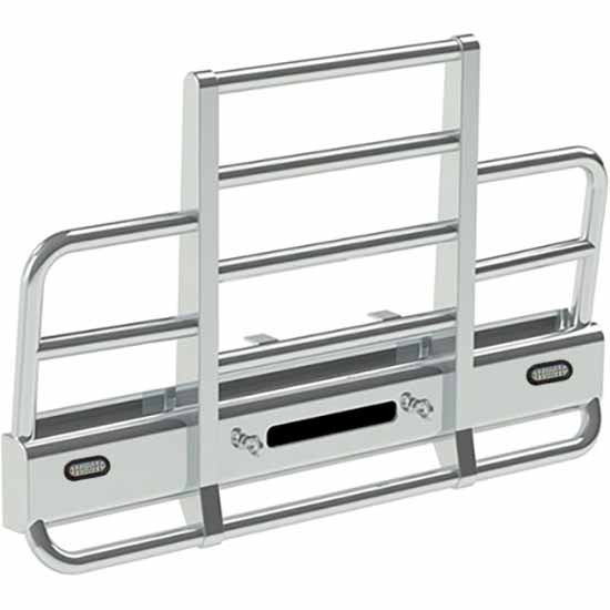 Herd Defender 2 Post Grille Guard W/ 12 Inch Extruded Aluminum Bumper & 3 Inch Tubes For Peterbilt 367, 388, 389