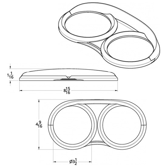 Chrome Dual Gauge Cover For Peterbilt