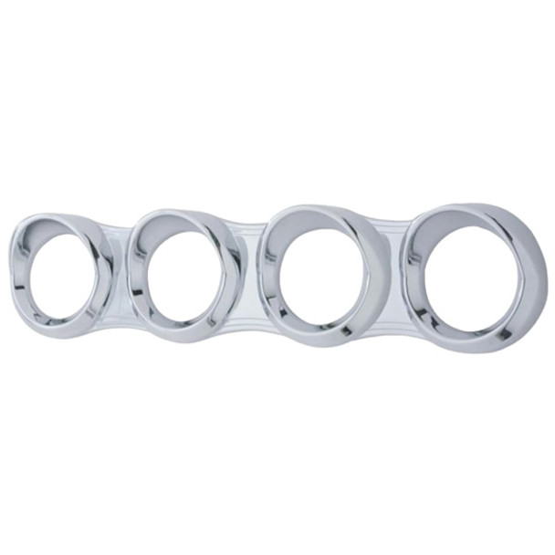 Chrome 4 Gauge Cluster Bezel For Peterbilt 335, 378, 379, 384, 386, 387, 388, 389 Chrome 4 Gauge Cluster Bezel For Peterbilt 335, 378, 379, 384, 386, 387, 388, 389