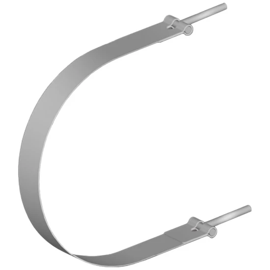 9.75 Inch Stainless Steel Air Tank Straps - 3 Inch Wide For Peterbilt
