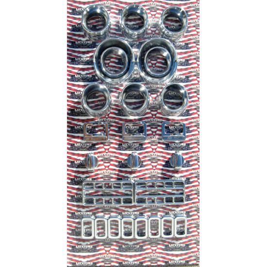 Chrome Dash Trim Kit For Peterbilt 387 Models 2001 - 2011