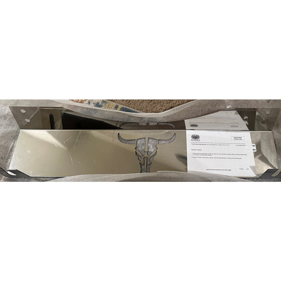 304 Stainless Steel Rear Frame Cover W/ Steerhead Cutout For Peterbilt 377, 378, 388, 389 W/ Steel Crossmembers