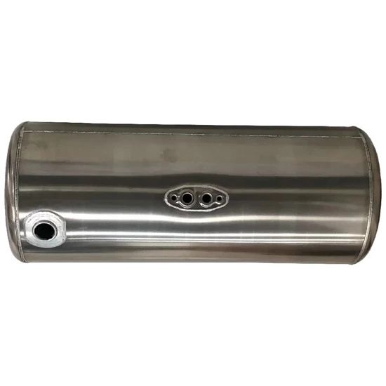 BESTfit Aluminum Split Tank 83 Gallon Fuel- Rear Fill/ 52 Gallon Hydraulic- Front Fill- 26 X 66 Inch W/ Early Style Manifold- Passenger Side For Peterbilt