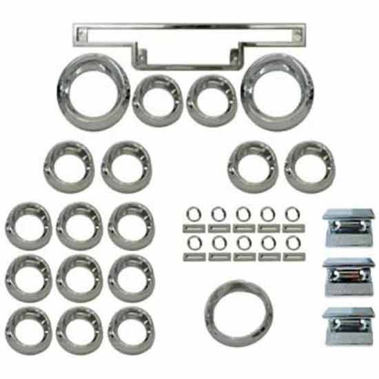 Chrome Plated Dash Starter Kit For Peterbilt 300 Series
