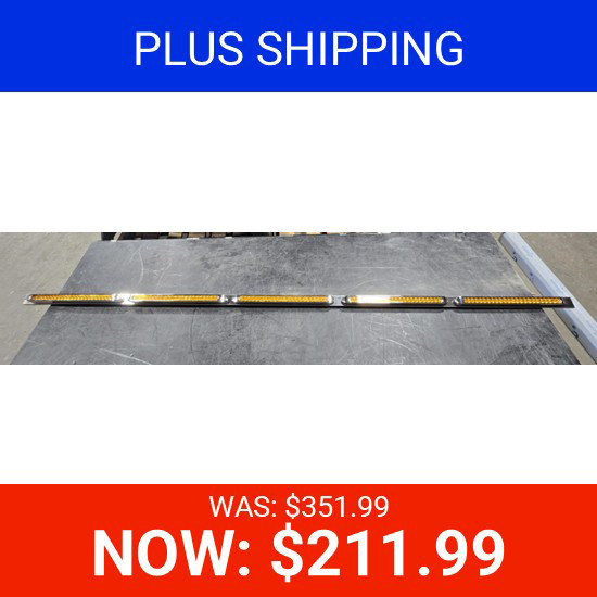 BLEMISHED: 94 Inch Stainless Steel Light Bracket W/ 5 - 17.25 Inch Amber LED Amber Lens Light Bar With Bezel