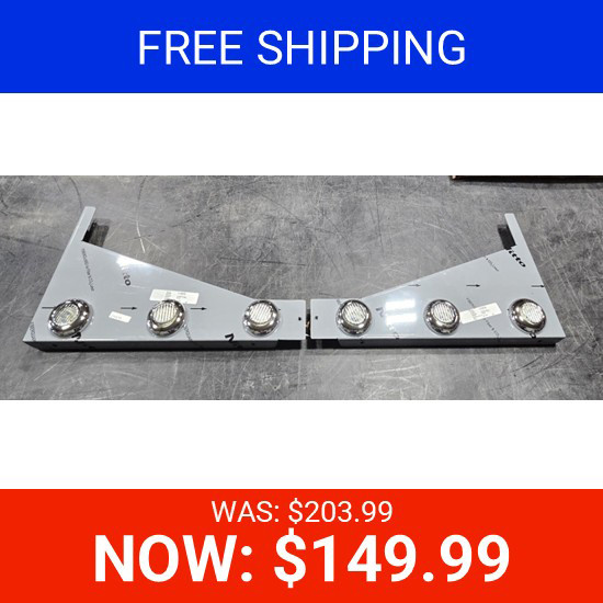 BLEMISHED: 3 X 63 Inch Stainless Steel Sleeper Extension For Sleeper For Peterbilt