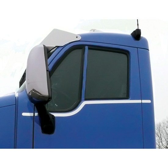 SS Upper Door Under Window Trim For Peterbilt 387 Daycab