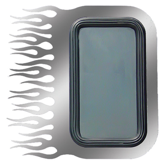 SS View Window Trim with Flames For Kenworth