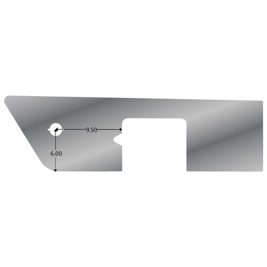 Stainless Steel Scuff Plate Kit With Heater Plug Hole For Freightliner Century / Columbia