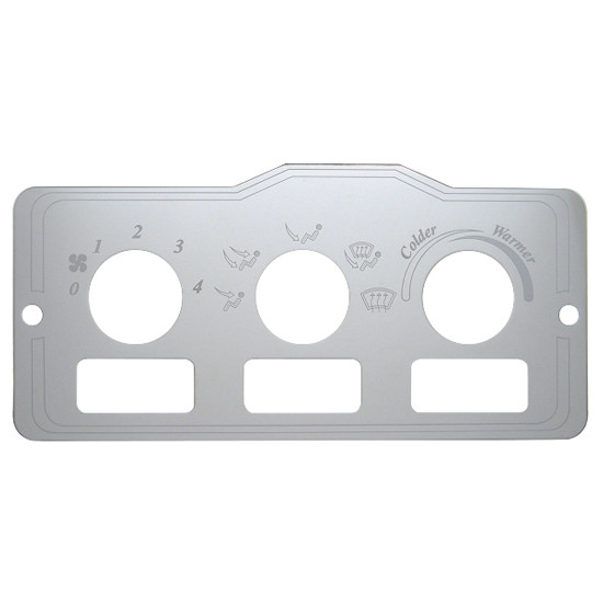 Stainless Steel AC Heater Plate 3 Cutouts For Peterbilt