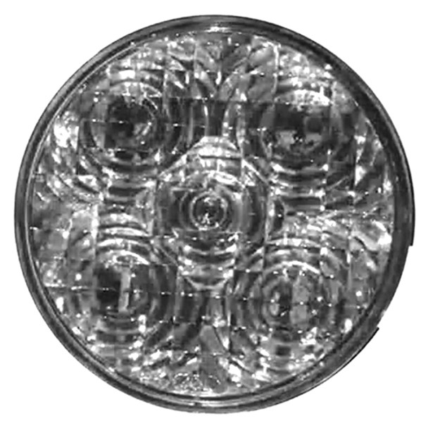 4 Inch Round Turn Stop Tail Light - Amber LED / Clear Lens