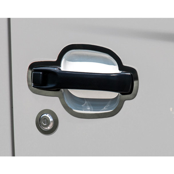 SS Door Handle And Lock Surrounds - 2 Piece  For Hino 338