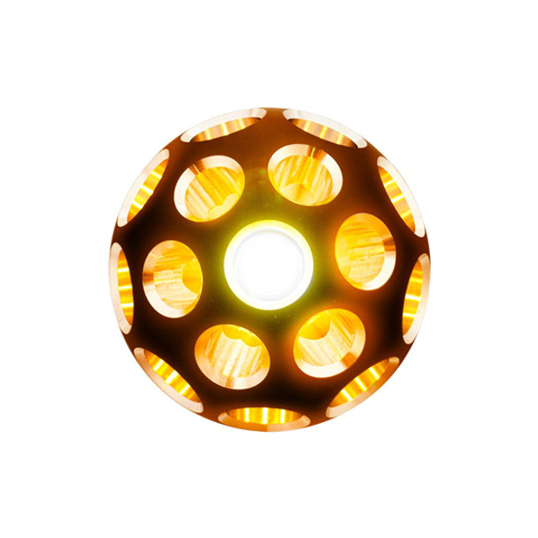 Thread On Matte Black Phoenix Style Amber LED Gearshift Knob With Adapter For Eaton Fuller 13/15/18 Speed
